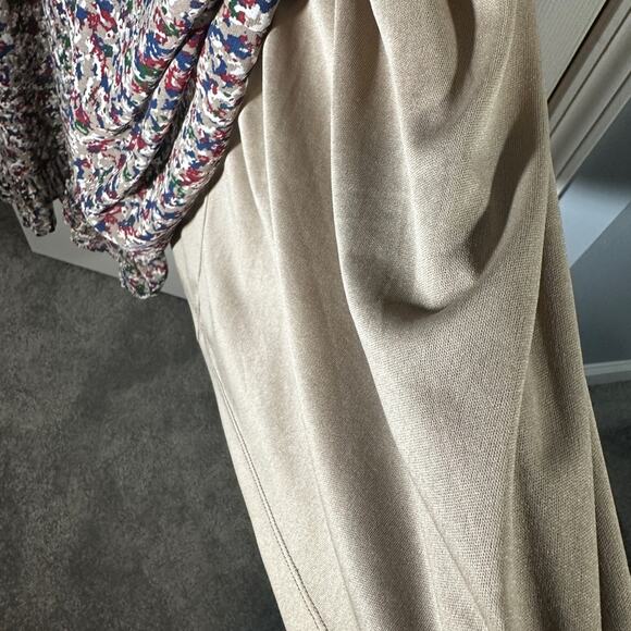 Woman Within Blue/Green/Tan Floral Tiered Boho Dress - Picture 7 of 7